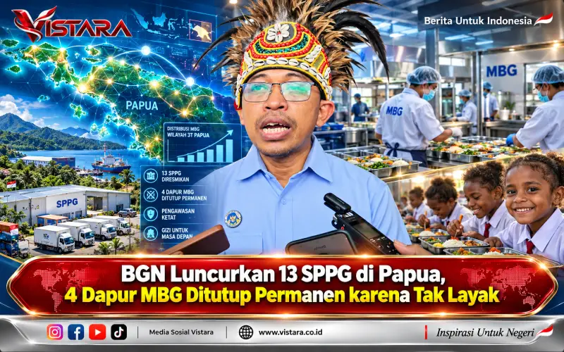 BGN Luncurkan 13 SPPG di Papua, 4 Dapur MBG Ditutup Permanen karena Tak Layak