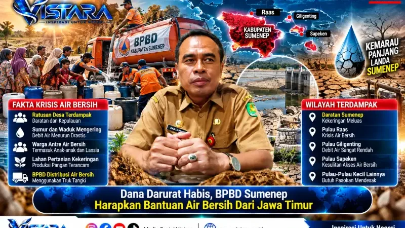 Dana Darurat Habis, BPBD Sumenep Harapkan Bantuan Air Bersih Dari Jawa Timur