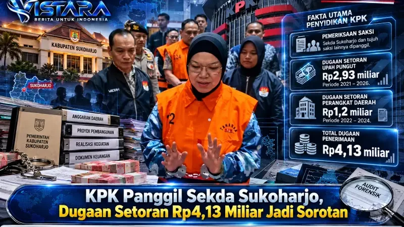 KPK Panggil Sekda Sukoharjo, Dugaan Setoran Rp4,13 Miliar Jadi Sorotan